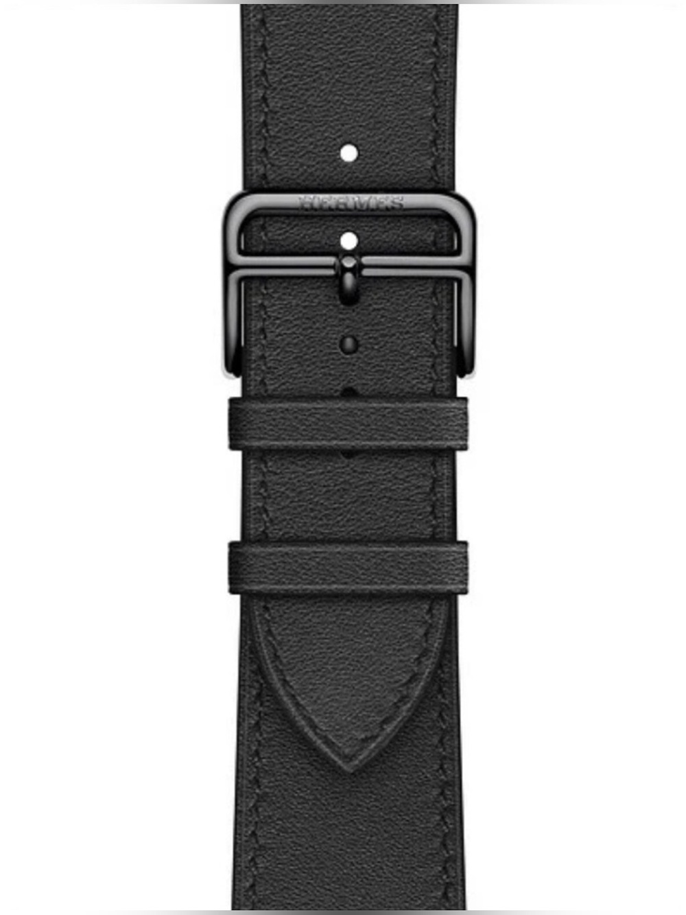 NIB Apple Watch Hermès - 44mm Noir Swift Leather Single Tour Band Factory Seal